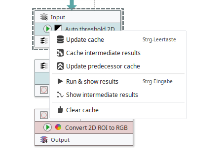 Menu displayed on running a node Menu displayed on running a node